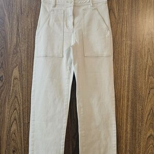 Wilfred Cream Straight Leg Utility Jeans  00